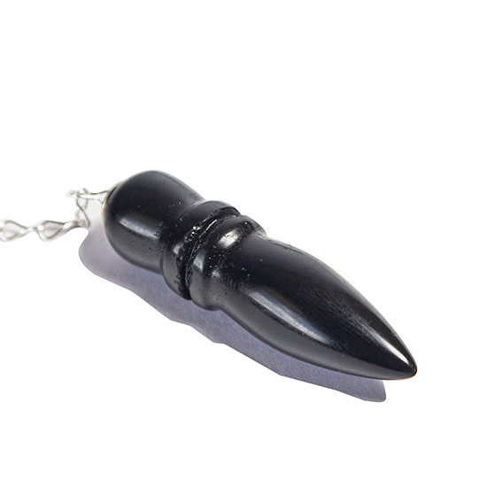 Pêndulo Pedra Obsidiana Preta Natural Lapidação Egípcio