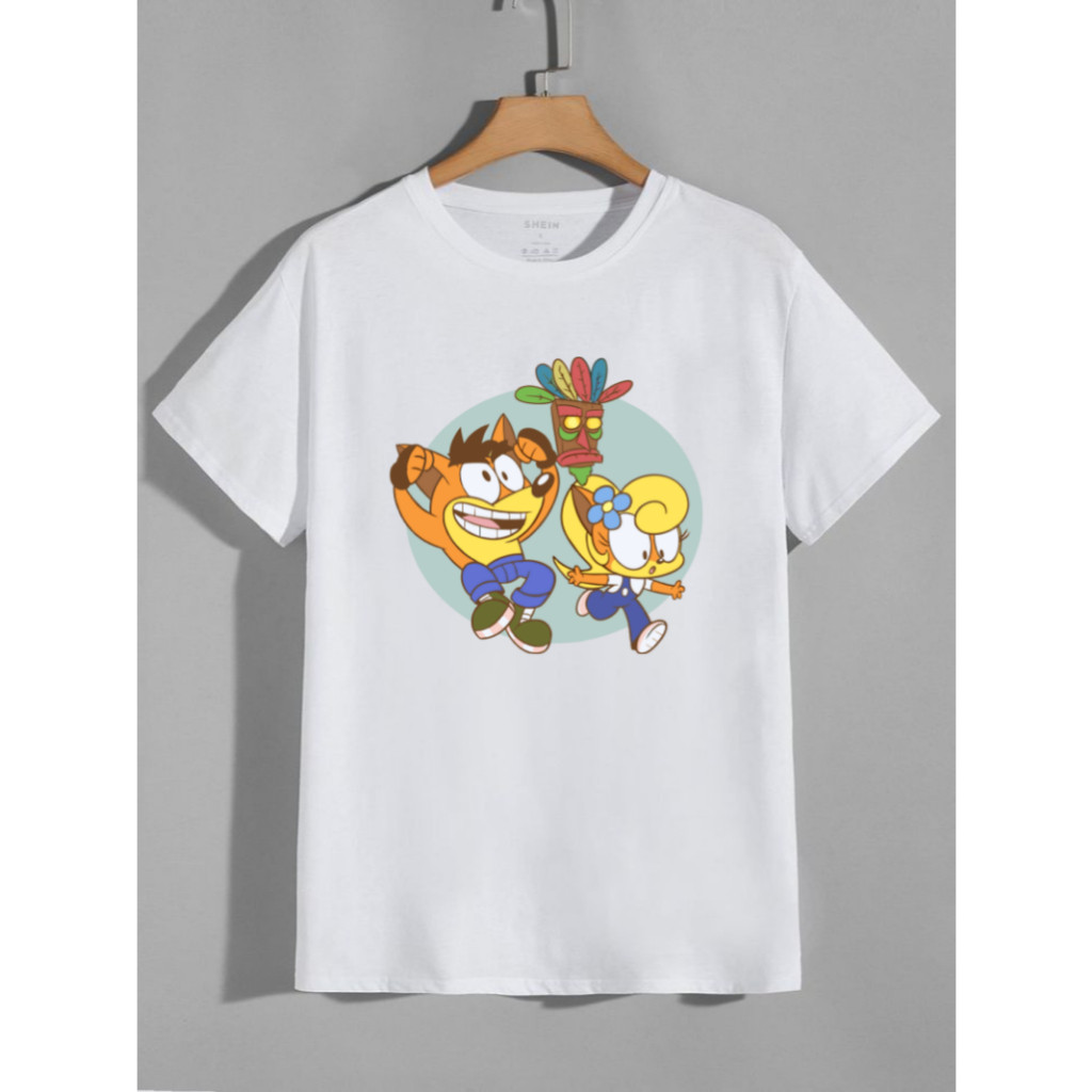 Camiseta Crash Bandicoot Adulto e Infantil Casual Game Jogo Criança Desenho Camisa Algodão Masculina Feminina Unissex 06