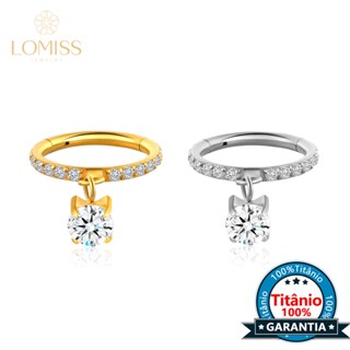 Piercing Argola Conch Titânio Segmento Articulado Zircônia Com Pingente Helix Septo Rook Nariz Boca em Oferta na Shopee