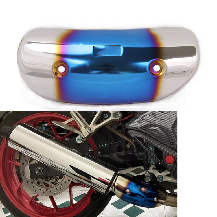 Universal Motocicleta Tubo Médio De Escape Anti Escaldante Capa Protetora Real Fibra Carbono Cotovelo Escudo Térmico