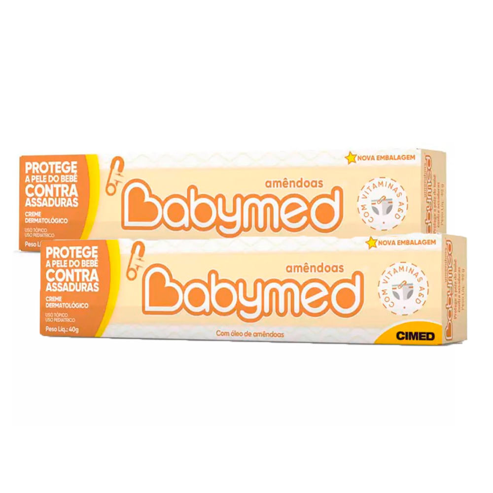 Kit 2 Babymed Pomada Contra Assadura Amêndoas 40g - Health