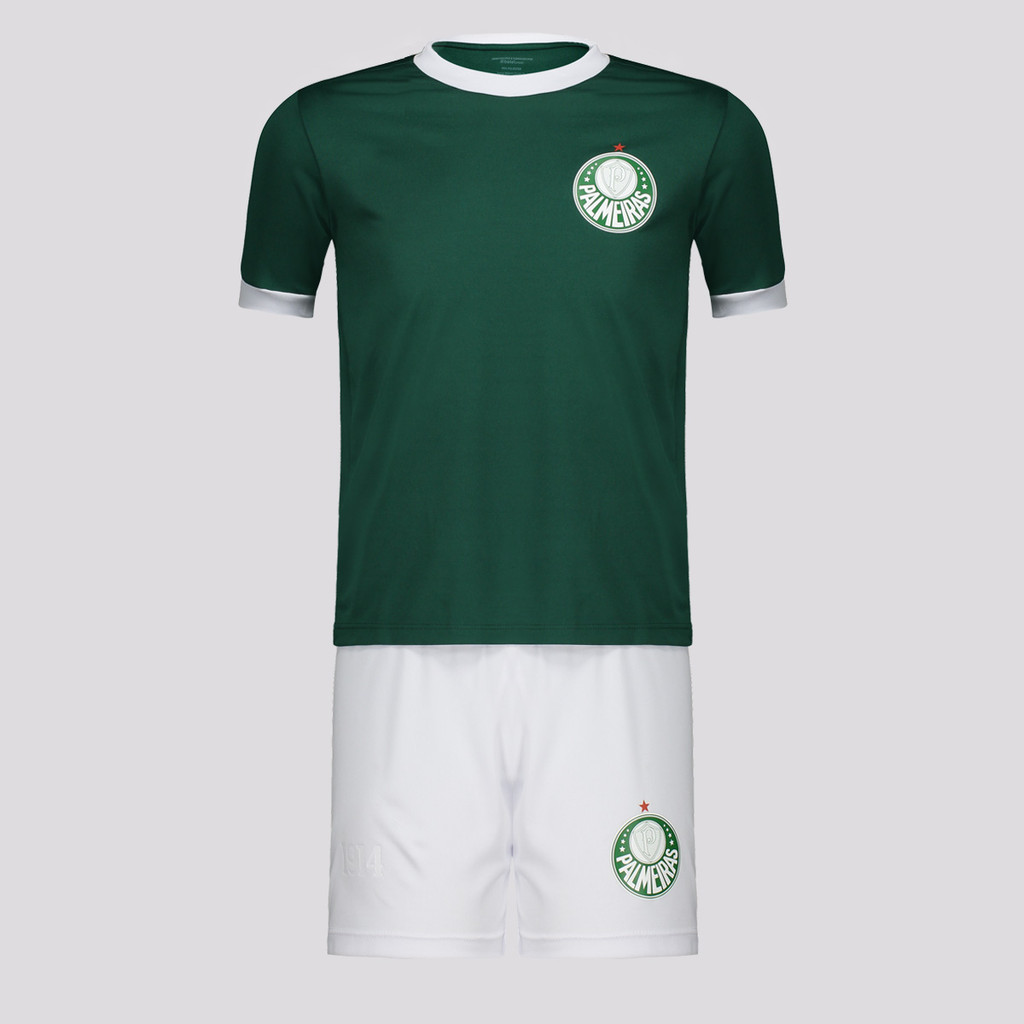 Kit Palmeiras 1914 III Infantil Verde e Branco - Sports & Outdoors