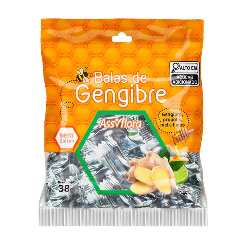 Bala de Gengibre Assiflora Sabor Própolis, Mel e Limão 38g