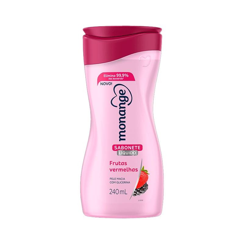 Sabonete Líquido Monange Frutas Vermelhas 240ml - Beauty