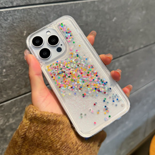 Glitter Estrela Amor Areia Movediça Caso Para iPhone 16 15 14 Pro Max 13 12 11 Capa De Telefone De Luxo Macio Claro Dest em Oferta na Shopee