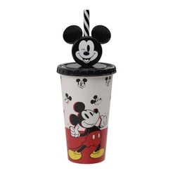 Copo Mickey Mouse Canudo Pin 500 Ml Disney Plasútil