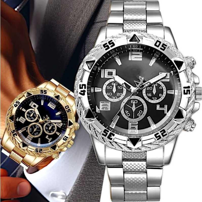 2 Unidades Relogios Masculinos pulseira em aço combo kit 2 Unidades Relógios Masculinos pulseira AÇO 004