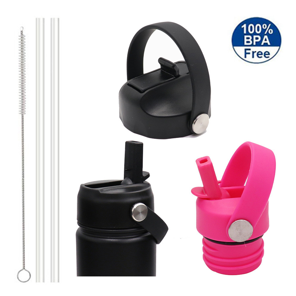 Universal Tampa de Garrafa Térmica para Hydro Flask com Canudo Plástico PP+TPR Para Copo Diâmetro da boca de 60mm GH-565 em Oferta na Shopee