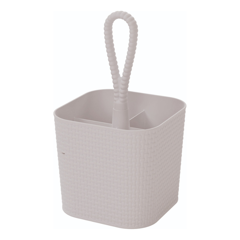 Porta Talheres De Mesa Organizador Tear Quadrado Cinza