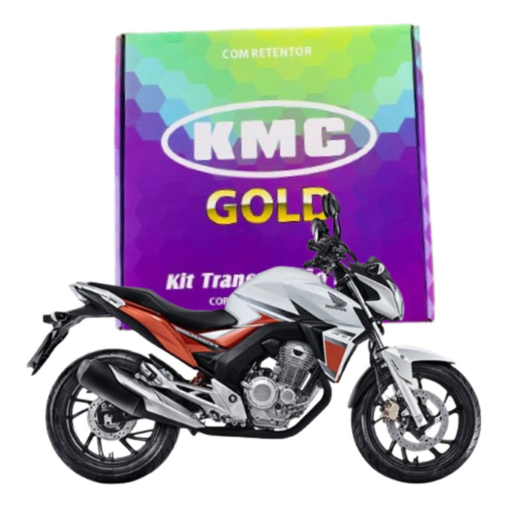 Kit Relação Tração Transmissão Retentor CB TWISTER 250F 2016 a 2023 Original KMC