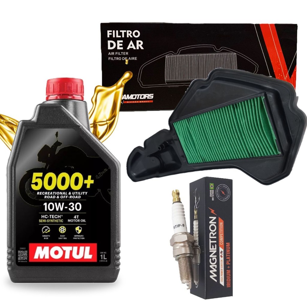 Kit Revisão Pcx 150 2019-2025 / Adv 150 Abs Motul 10w30 + Filtro de Ar + Vela Iridium em Oferta na Shopee