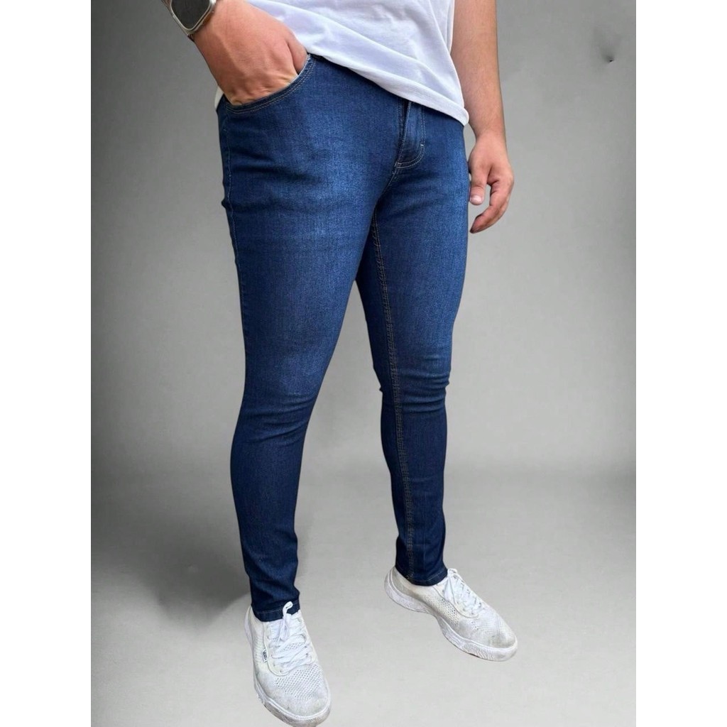 Calca Masculina Jeans Skinny Justa Basica Lisa Homem Festa Gustavo Lima Rodeio