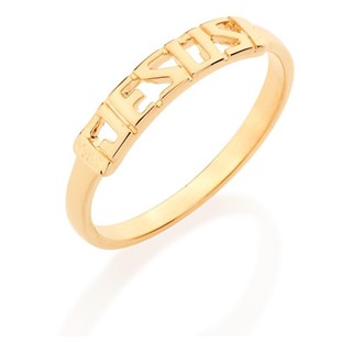 Anel Skinny Ring Com A Palavra Jesus Rommanel 511184 em Oferta na Shopee