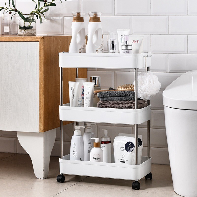 Prateleira Carrinho Organizador MultiUso com Rodinhas 3 Andares 806-3 YB em Oferta na Shopee