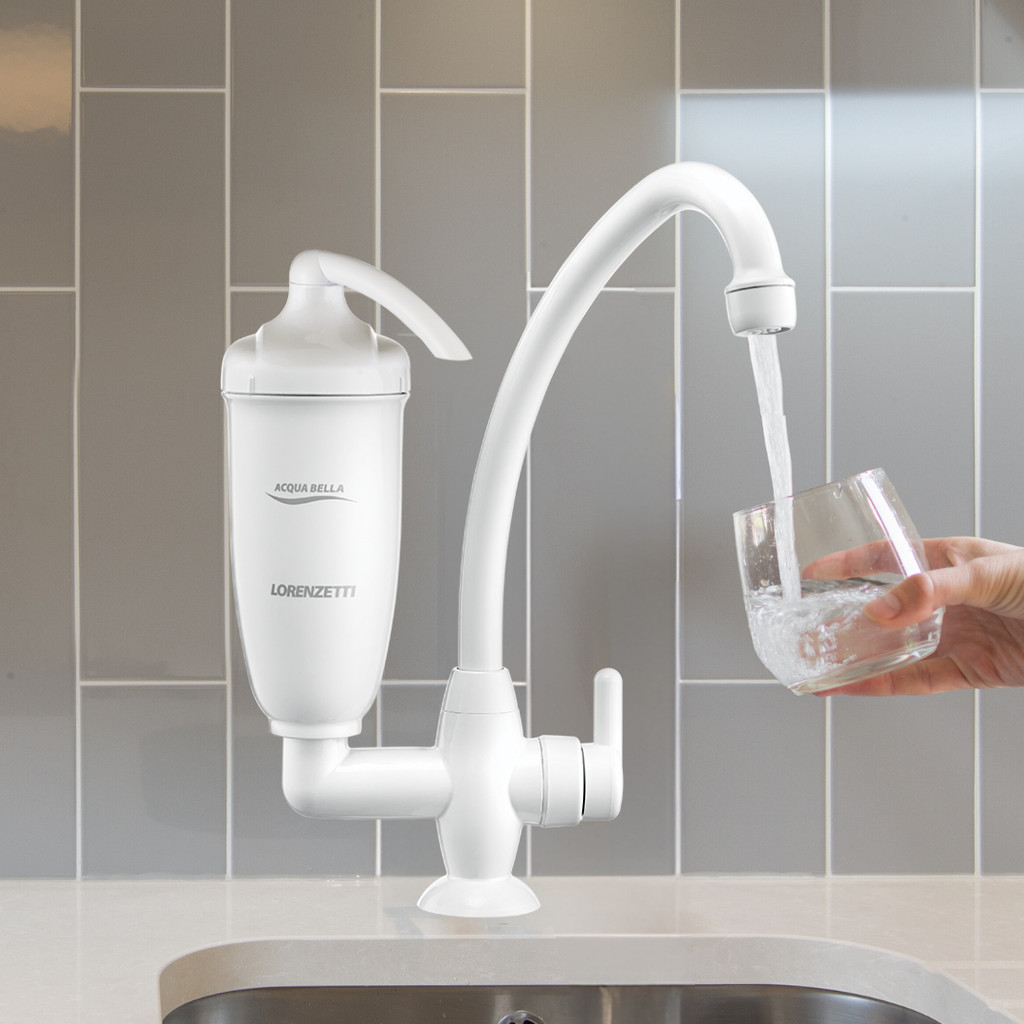 Torneira Mesa Filtro Agua Purificador Branco Lorenzetti Acqua Bella