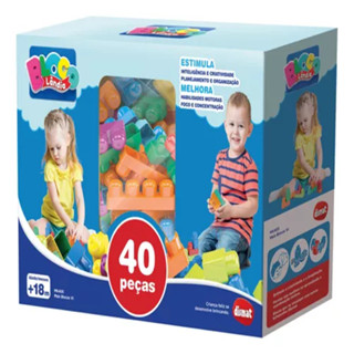 Brinquedo Blocos de Montar Mais Blocos Vi 40 Peças Dismat em Oferta na Shopee