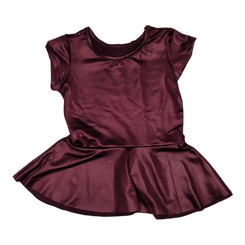 Blusa Mini Diva Peplum Marsala  De 1 A 10 Anos - Nina Kid's