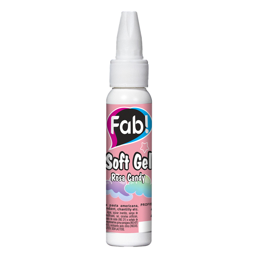 Corante Profissional Soft Gel Candy Color Fab 25g Rosa
