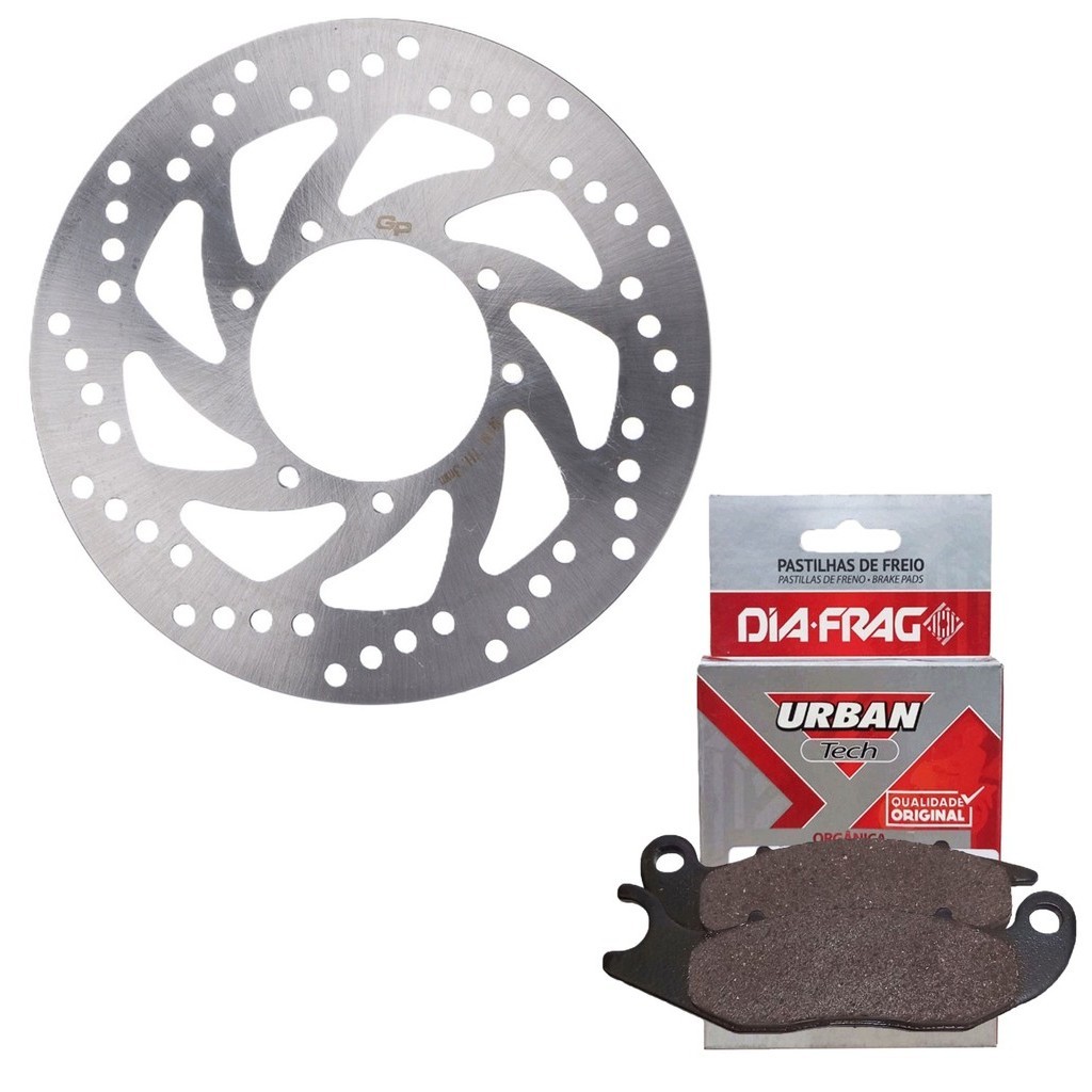 Disco de Freio Dianteiro Lander 250 2016-2026 / Crosser 150 Abs 2019-2026 + Pastilhas Diafrag em Oferta na Shopee