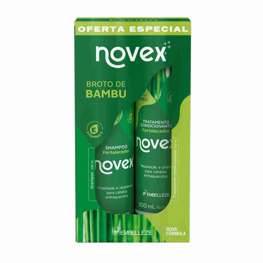 EMBELLEZE KIT NOVEX SHAMPOO+CONDICIONADOR 300ML BROTO DE BAMBU em Oferta na Shopee