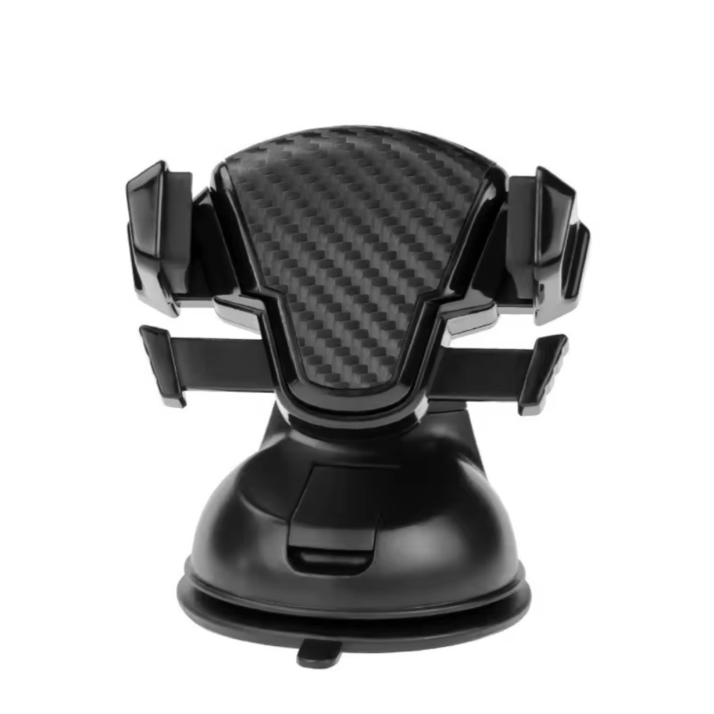Novo suporte de telefone para carro com padrão de couro de fibra de carbono em Oferta na Shopee
