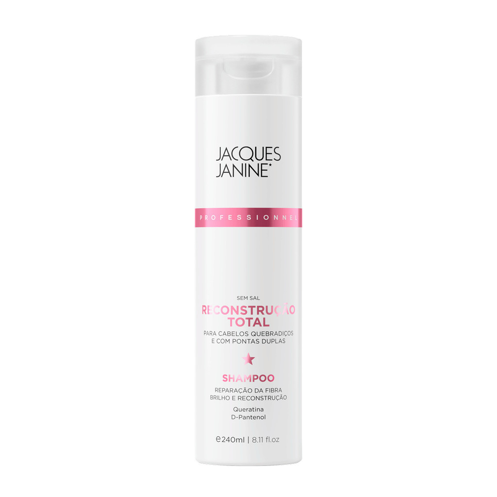 Shampoo Sem Sal Reconstrução Total Jacques Janine 240ml - Beauty