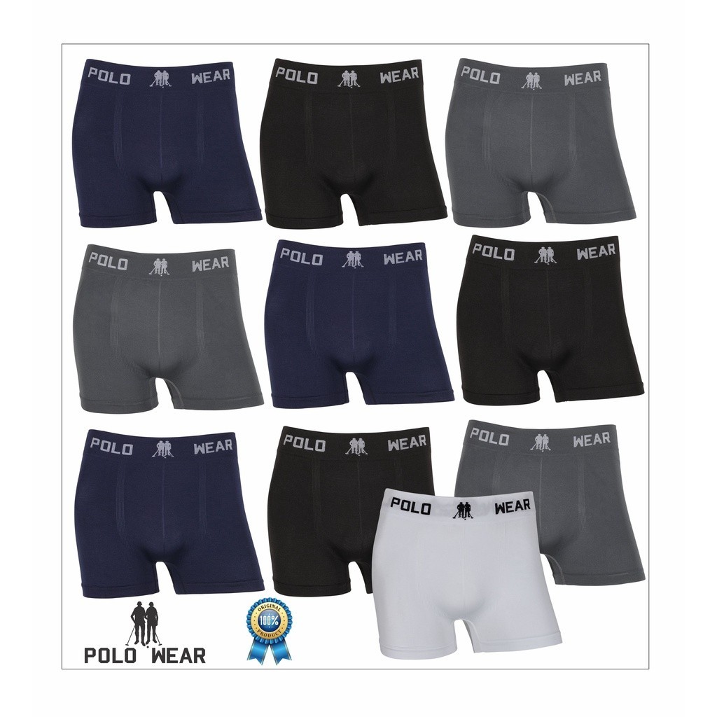 Kit 10 Cuecas Masculinas Box Microfibra Polo Wear em Oferta na Shopee