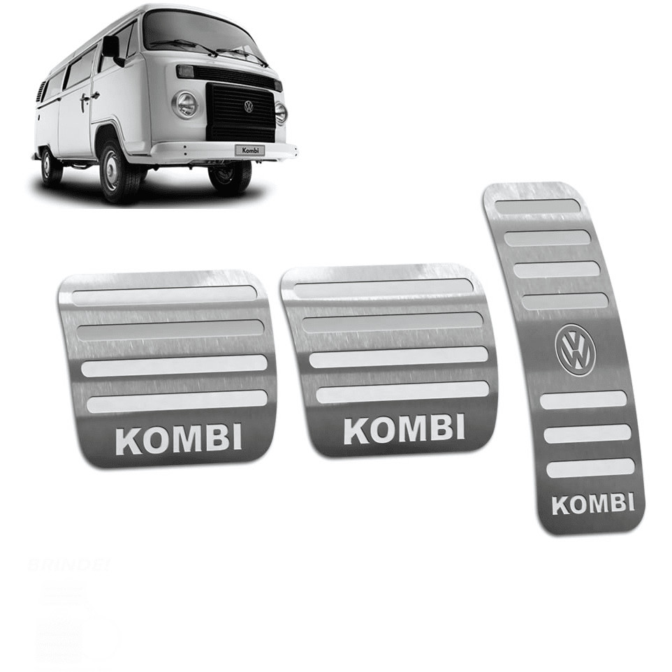 Pedaleira Kombi 06/14 Manual Aço Inox - Não fura o pedal Pedaleira Kombi 06/14 Manual Aço Inox - Não fura o pedal