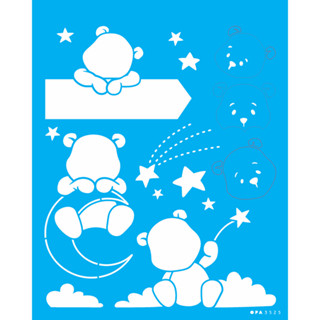 Stencil Opa 20x25 Infantil Ursinho Opa 3525 em Oferta na Shopee