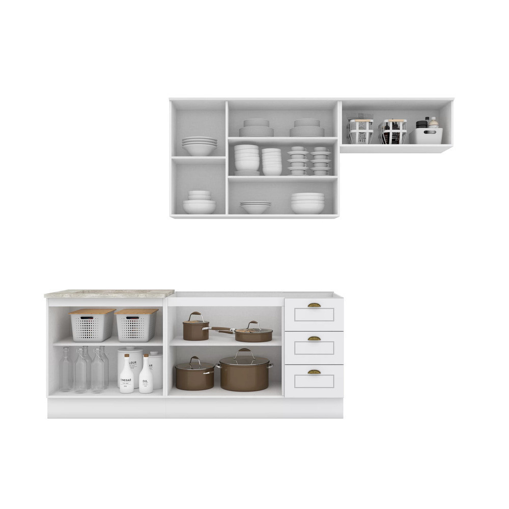 Cozinha Compacta 4 Peças com Aéreo 3 Portas Americana Henn · foto 2