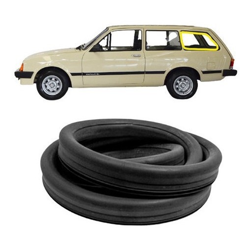 Borracha Vidro Lateral Fixo Marajó Todas 1980 A 1989