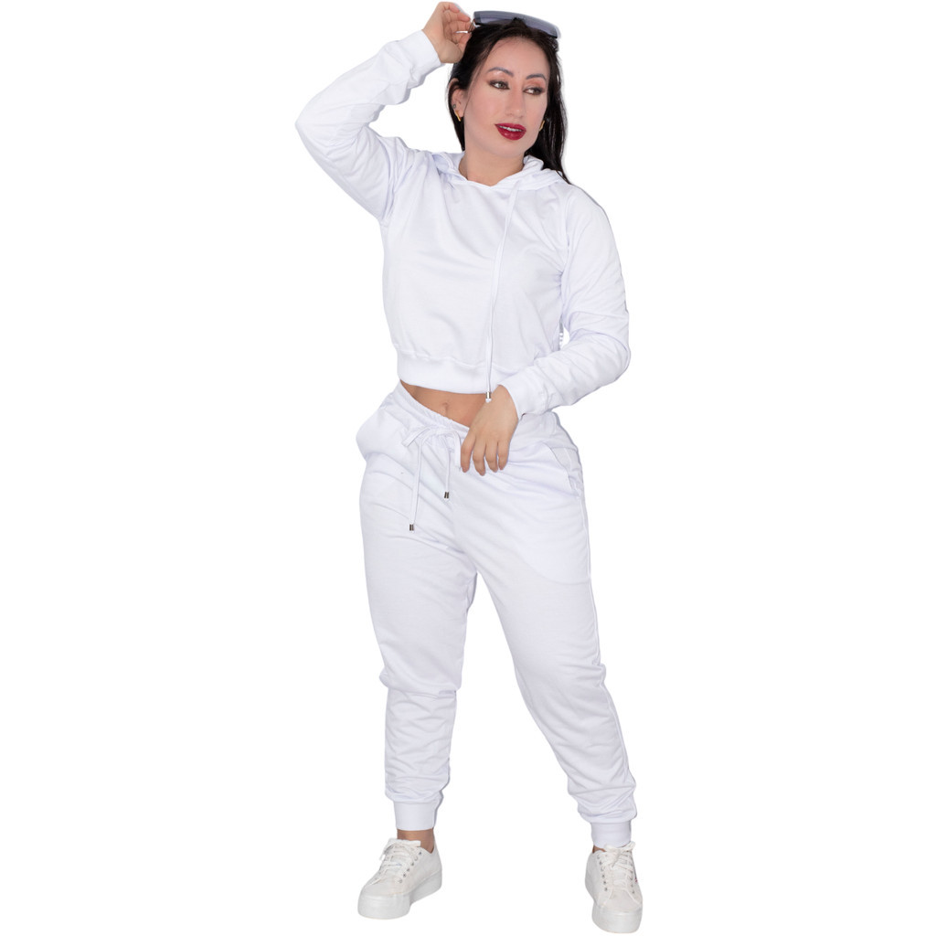 Conjunto Moleton Meia Estação Com Toca Bolso Canguru
