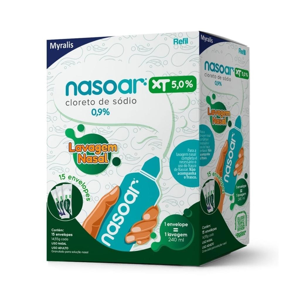 Nasoar XT Solucao Nasal Refil 5% 15 Envelopes em Oferta na Shopee