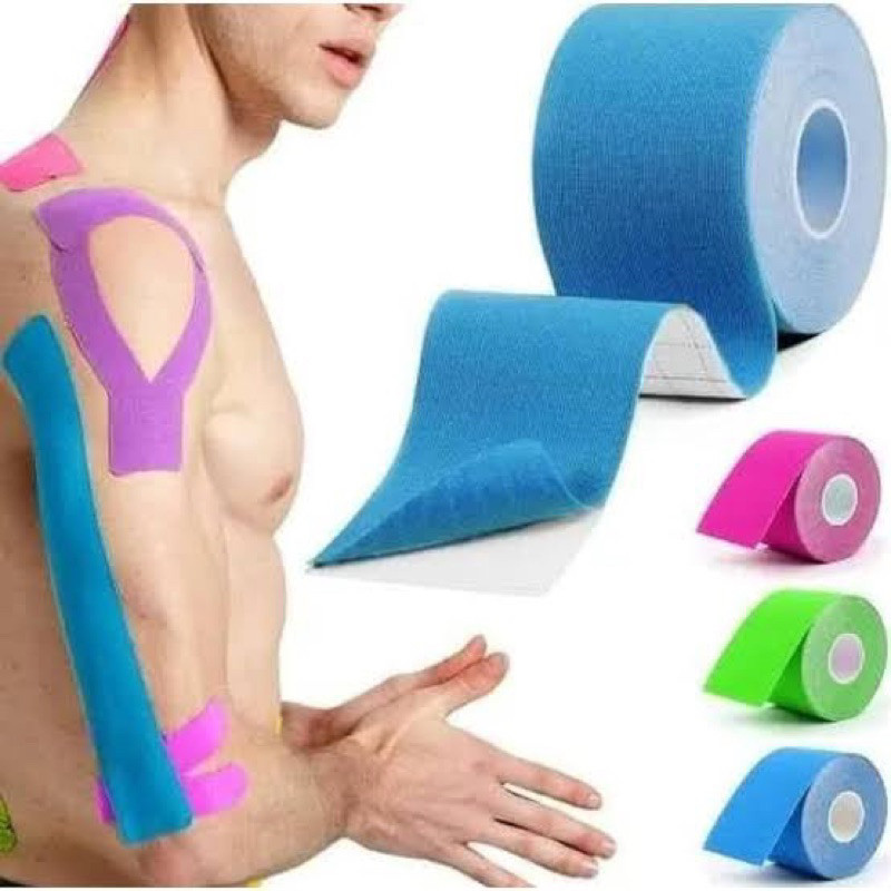 Bandagem Elástica 5Cm X 5M - Fita Kinesio Tape Fisioterapia - Abcshop