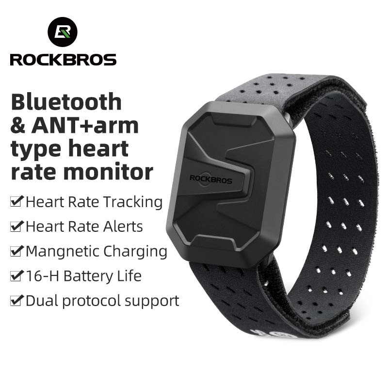 Monitor De Freqüência Cardíaca ROCKBROS Bluetooth & ANT + Sensor De Longa Duração Compatível Com O Ciclismo Fitness Smart