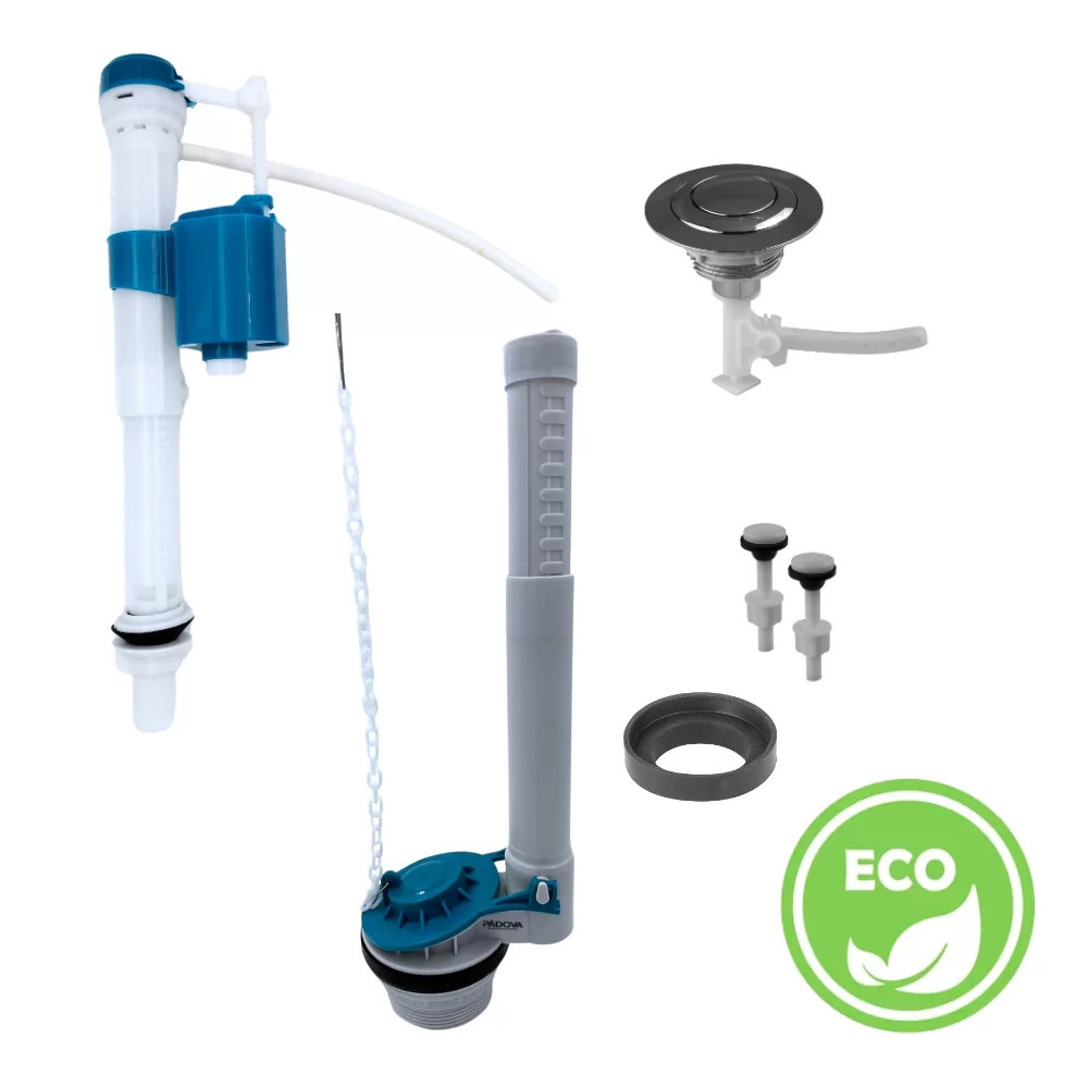 Kit Completo para Caixa Acoplada Acionador Superior Pádova