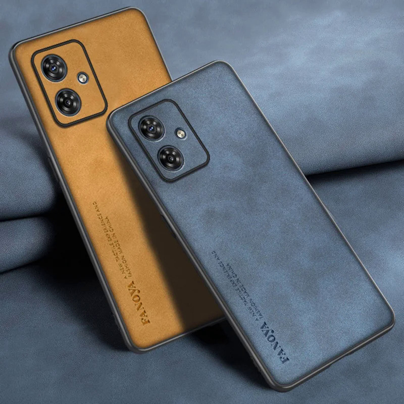 Para Motorola G14 G54 G84 Capa De Couro PU De Luxo Moto G04 G24 G34 Traseira De 