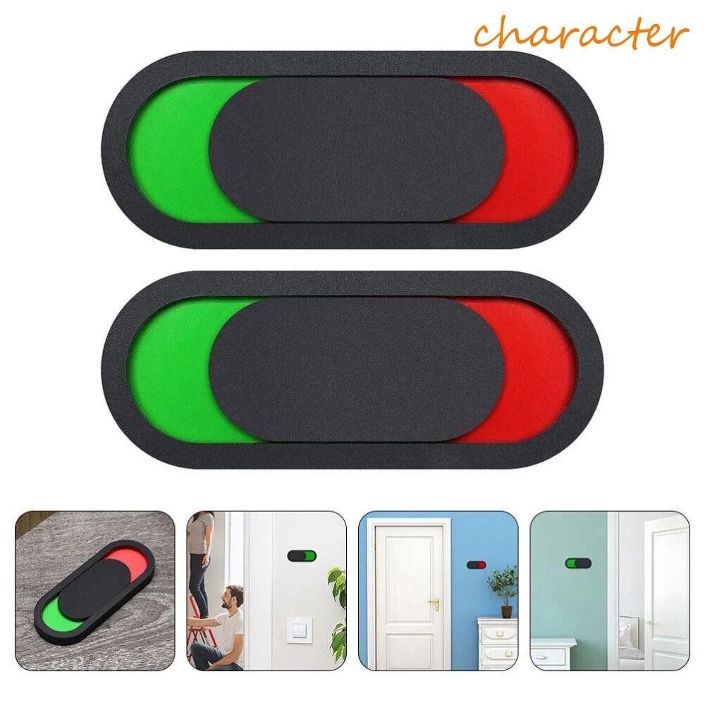 Personagem Não Perturbe Sinal , Slider Acrílico Aberto Porta Do Vaso Sanitário Vago Placa Ocupada , 10 * 4cm em Oferta na Shopee