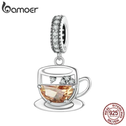 Bamoer 925 Sterling Sliver Charme De Café Acessórios Para Pulseira