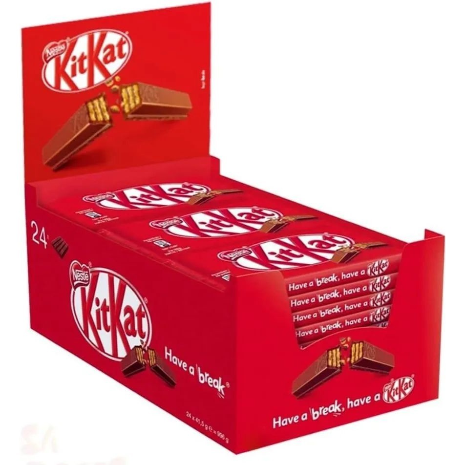 Chocolate Kit Kat Ao Leite 41,5G Com 24 Unidades Nestlé em Oferta na Shopee