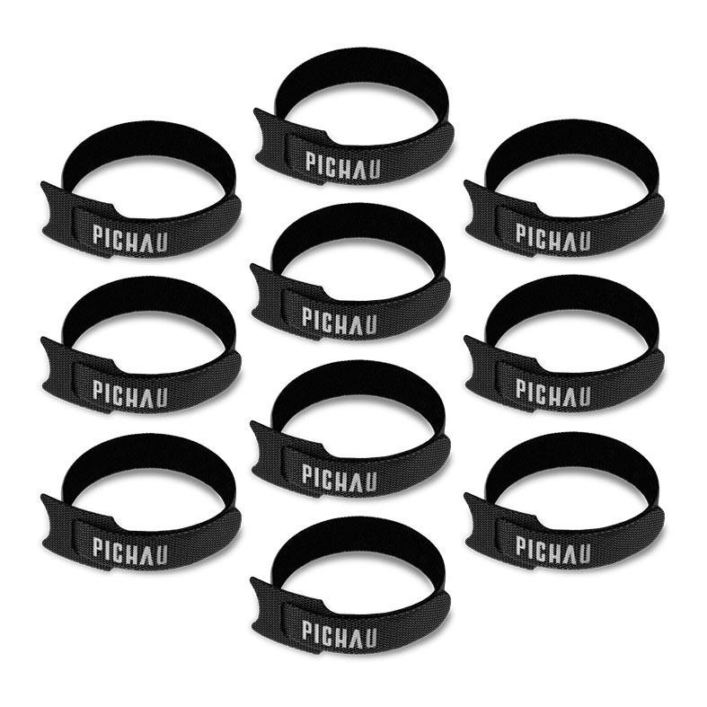 Kit Tiras de Velcro Pichau Gaming, 10 Peças, Preta, PG-VSB-BK01