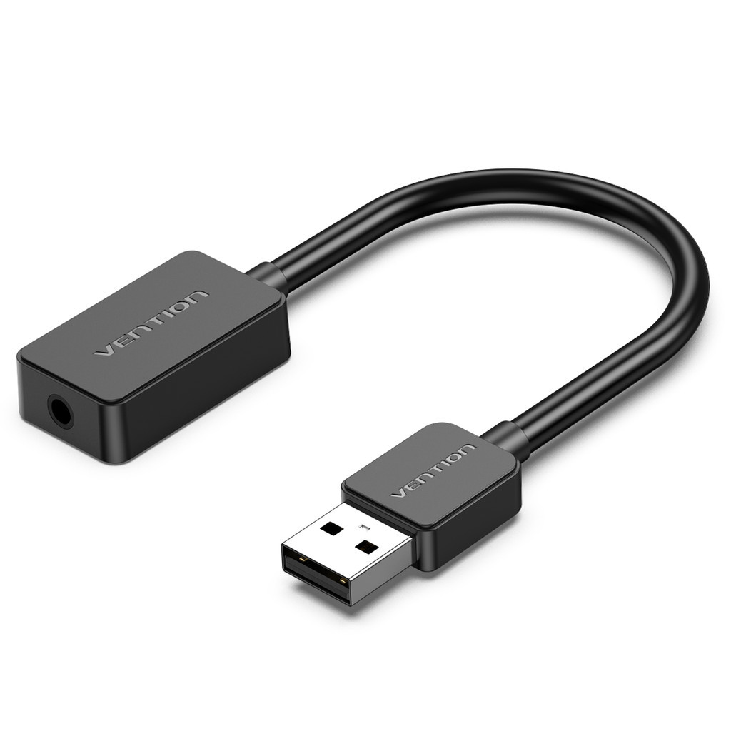 Placa Vention Som USB Para P3 Fone E Microfone TRRS 15cm