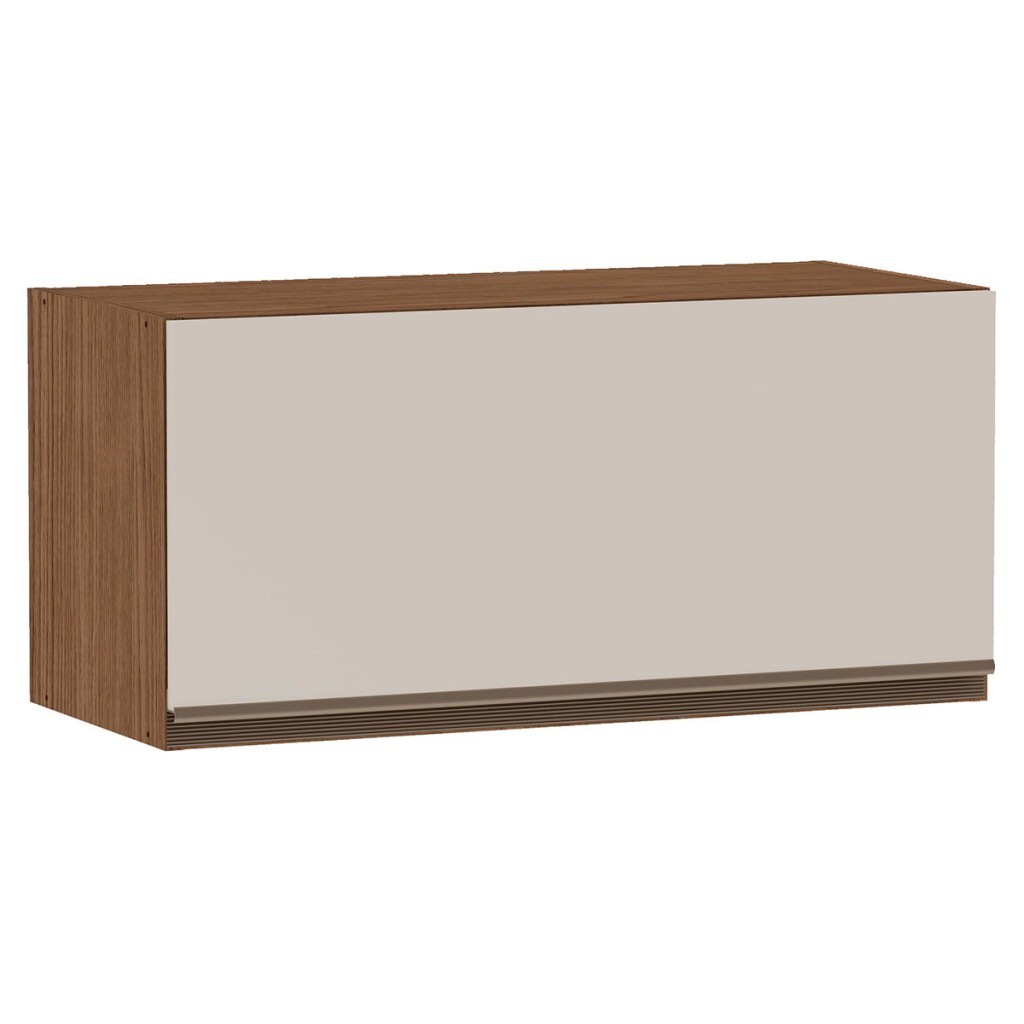 Armário Aéreo Cozinha 1 Porta Ebano Fosco/Off White Fosco 1302m - Genialflex em Oferta na Shopee