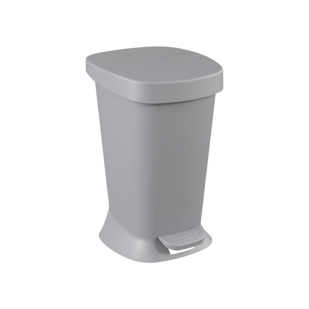 Lixeira com Pedal Coza New Square 5 Litros Cinza Frio em Oferta na Shopee