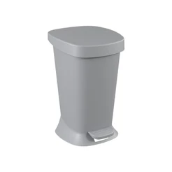 Lixeira com Pedal Coza New Square 5 Litros Cinza Frio