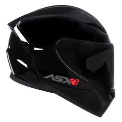 CAPACETE ASX SOLID BRILHO PRETO GRAFITE