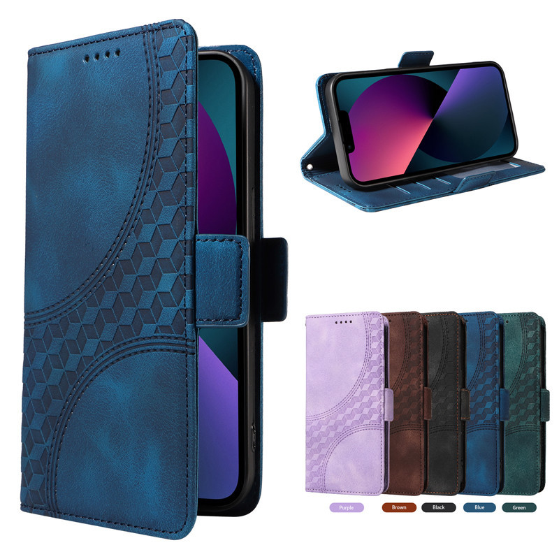 Capa De Couro Em Relevo Para Samsung Galaxy A17 A07 A56 A36 A26 A16 A06 A55 A35 A25 A15 A05 A05S A54 A34 A24 A14 A04E A0