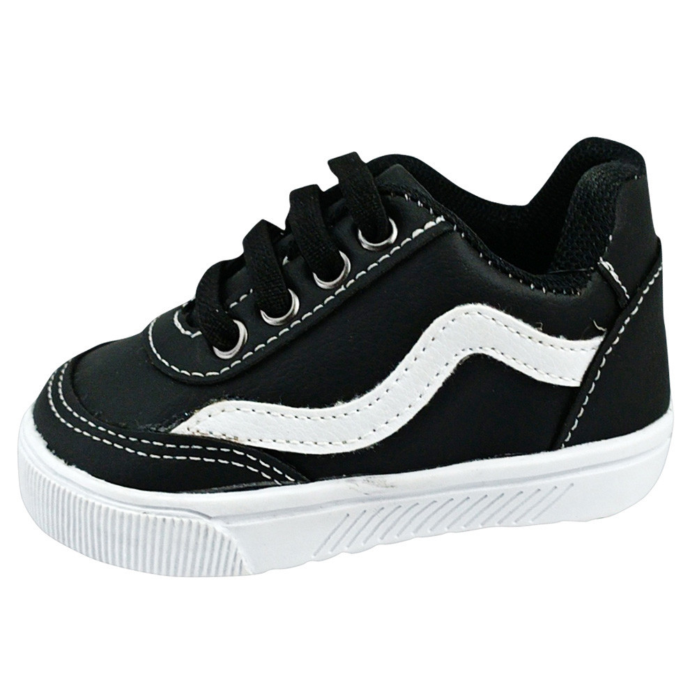 Tênis infantil masculino Tenis infantil menino casual jogging confortável Preto