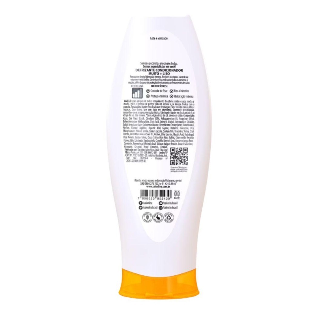 DEFRIZANTE PROTETOR TÉRMICO SALON LINE MEU LISO MUITO + LISO 200ML — imagem 2 de 2