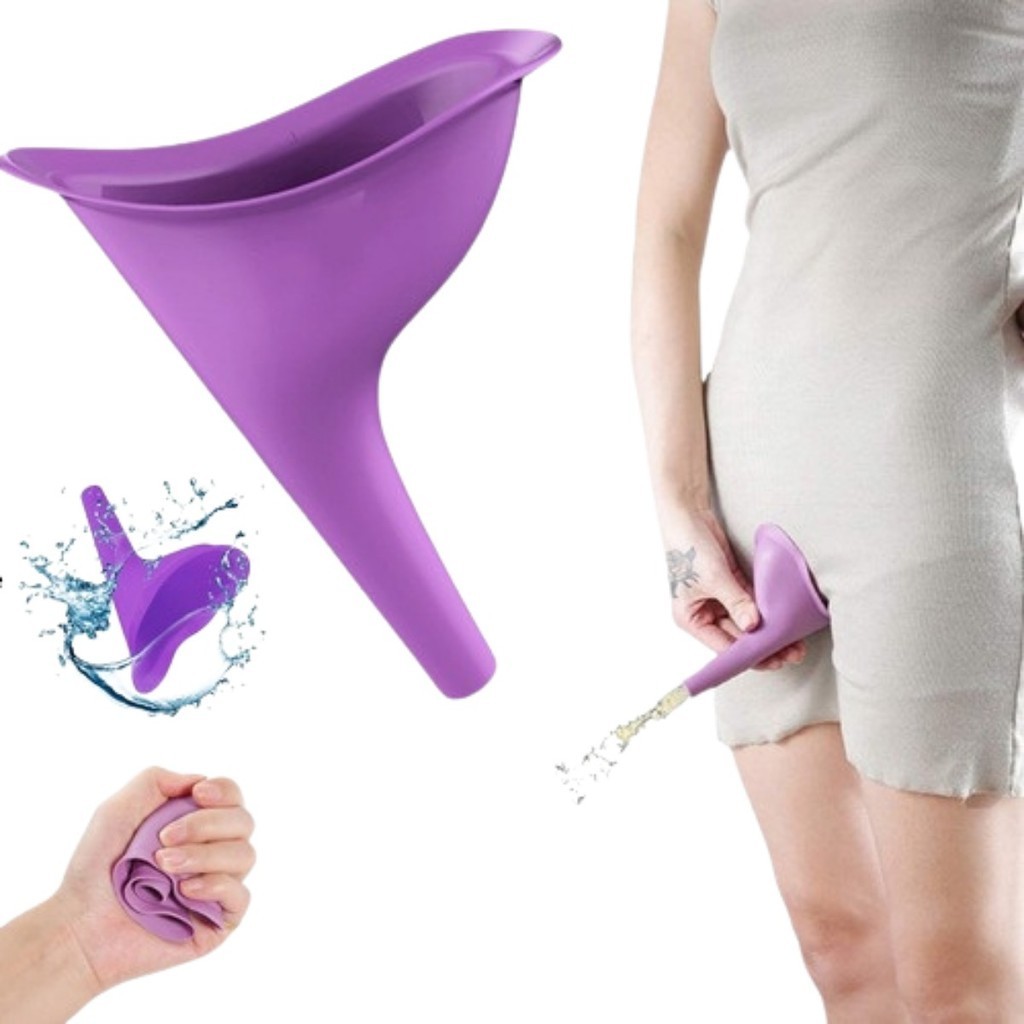 Urinol Feminino Para Mulher Fazer Xixi Em Pé Funil Urinário Portátil Lavável Reutilizável
